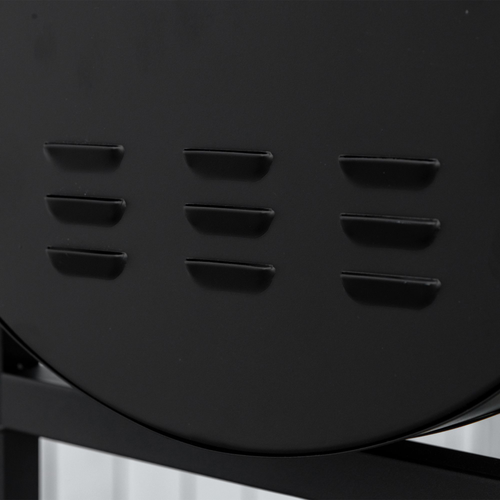 Outsunny Steel 2-Grill Charcoal BBQ w/ Wheels Black